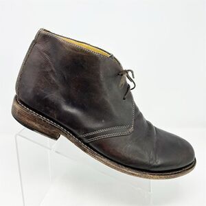 Bed Stu Men's Dark Brown Leather Ankle Chukka Boots Size 12 Casual Comfort